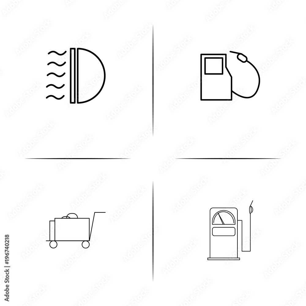 Cars And Transportation simple linear icon set.Simple outline icons Cars And Transportation simple linear icon set.Simple outline icons