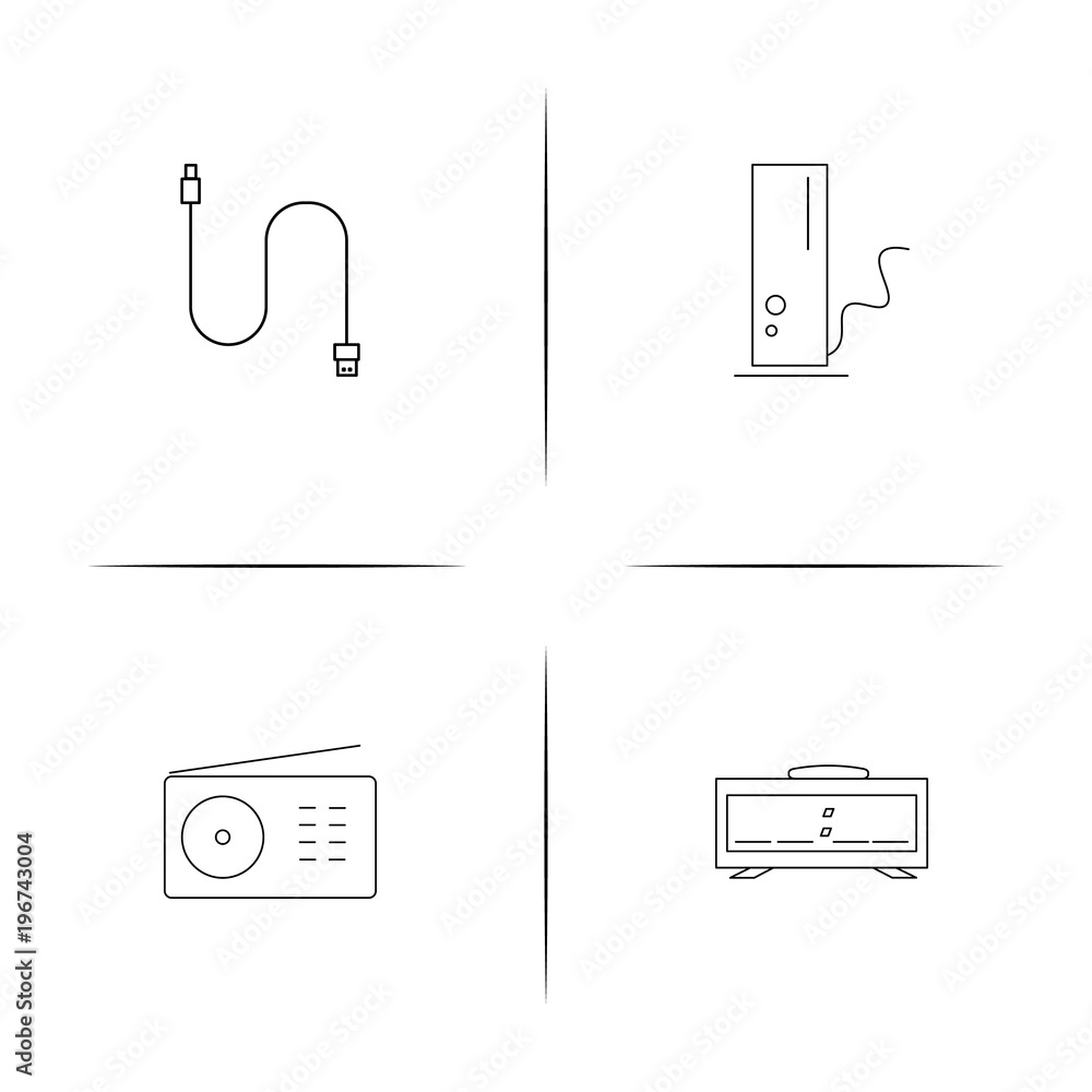 Devices simple linear icon set.Simple outline icons Devices simple linear icon set.Simple outline icons