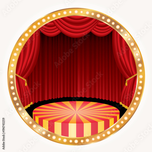 gold circle stage round