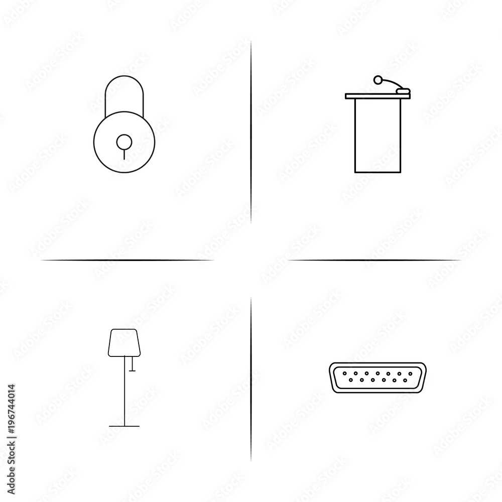 Devices simple linear icon set.Simple outline icons Devices simple linear icon set.Simple outline icons