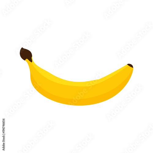 Color Banana fruit icon. Modern simple flat vegetarian sign. Eco food internet concept. Trendy yellow natural vector symbol for website design, web button, mobile app. Logo illustration.