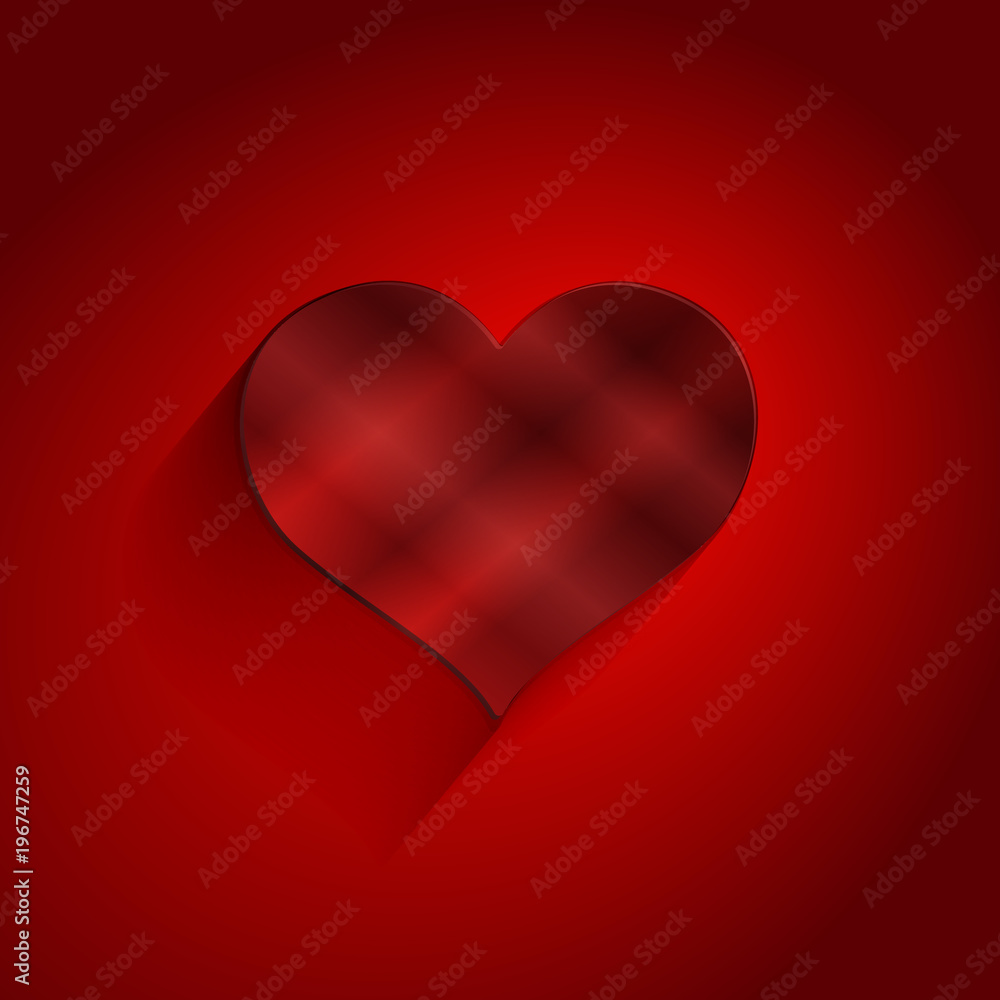 Red heart icon, love symbol, vector Red heart icon, love symbol, vector