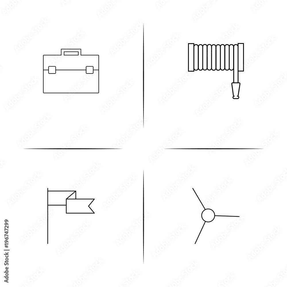 Industry simple linear icon set.Simple outline icons Industry simple linear icon set.Simple outline icons