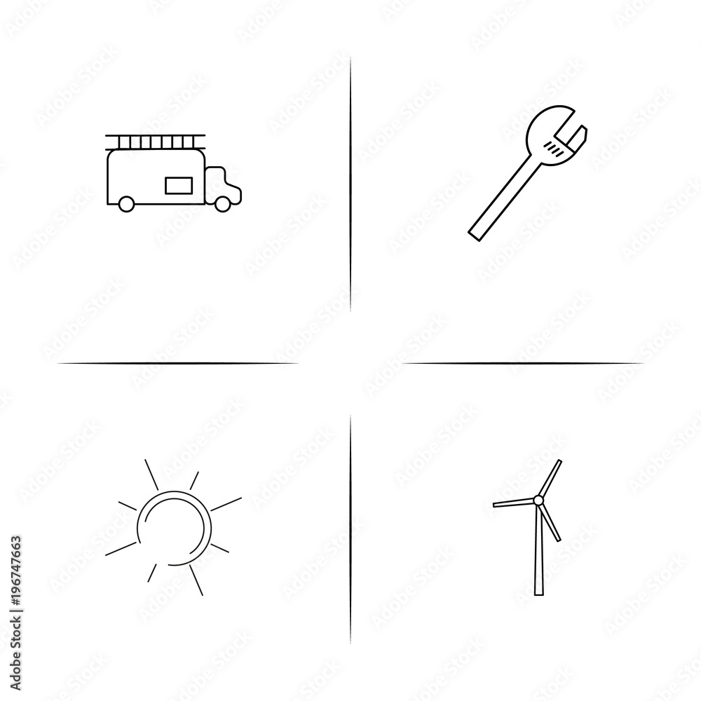 Industry simple linear icon set.Simple outline icons Industry simple linear icon set.Simple outline icons