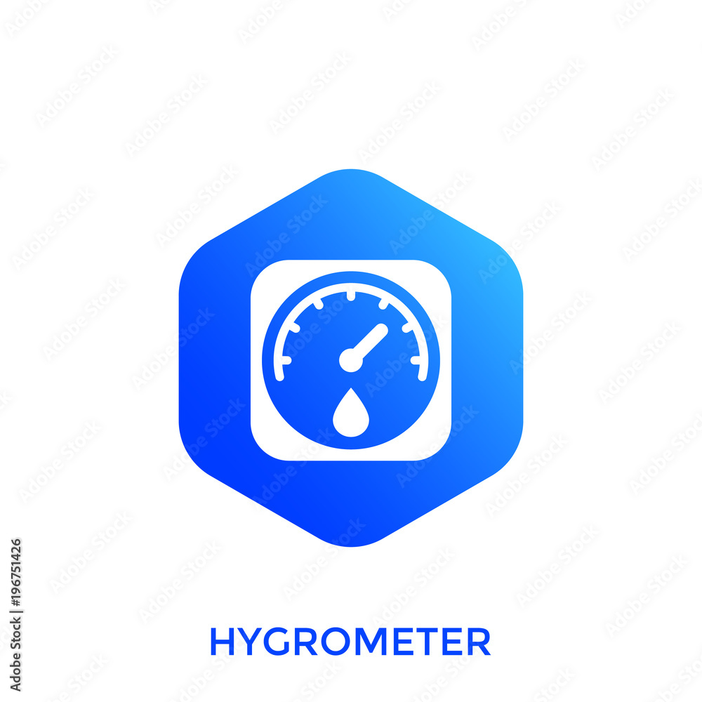 Hygrometer, humidity control vector icon Hygrometer, humidity control vector icon
