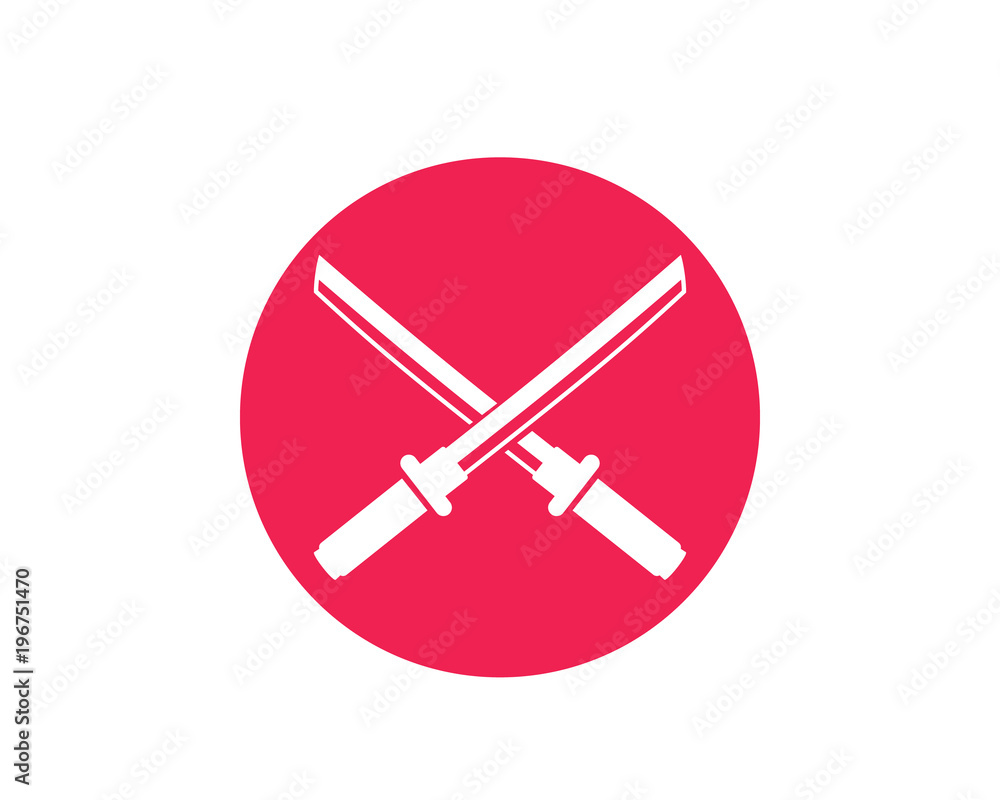 katana, japanese swords vector icon katana, japanese swords vector icon