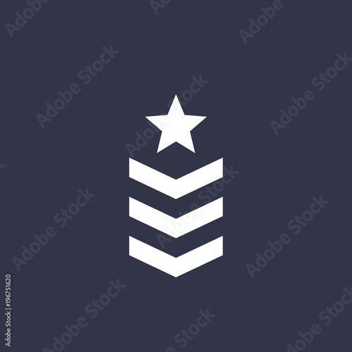Military rank, army vector
