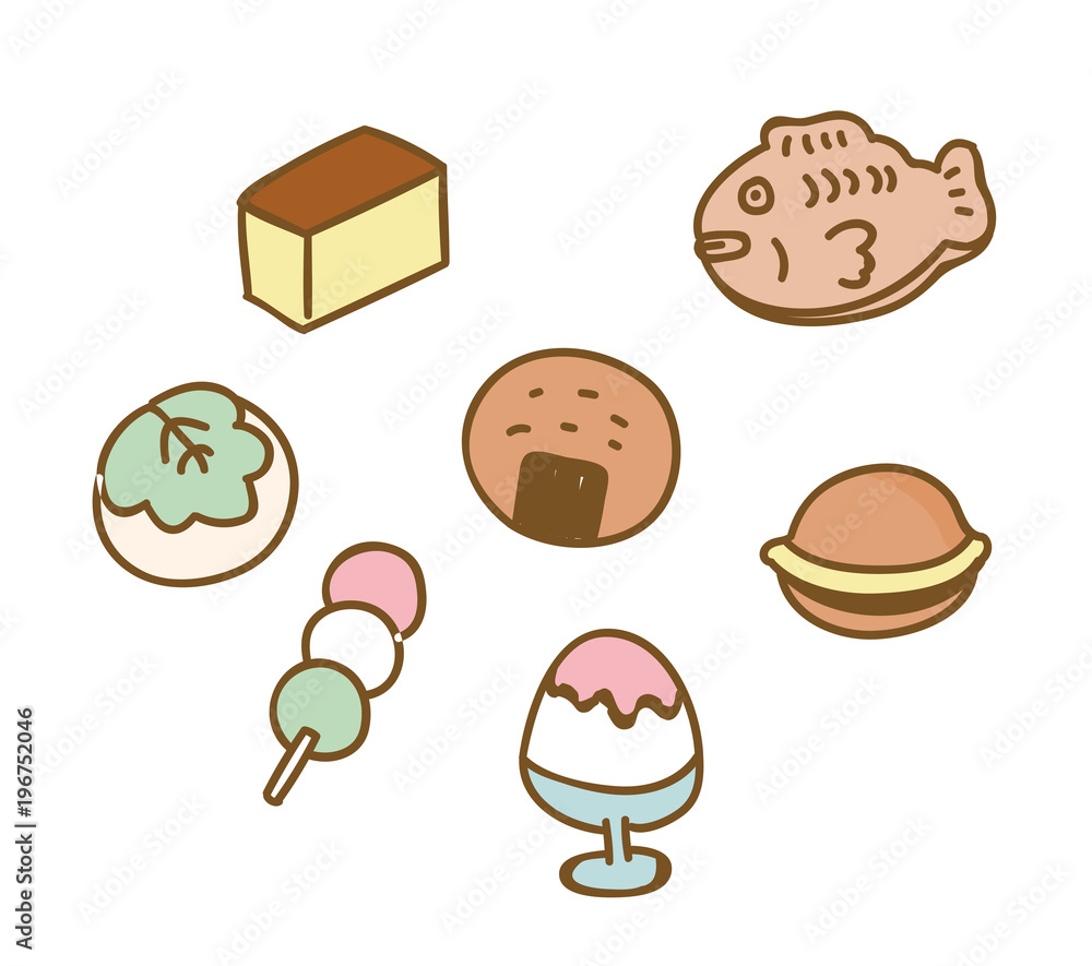 和菓子のイラスト素材 Stock Vector Adobe Stock