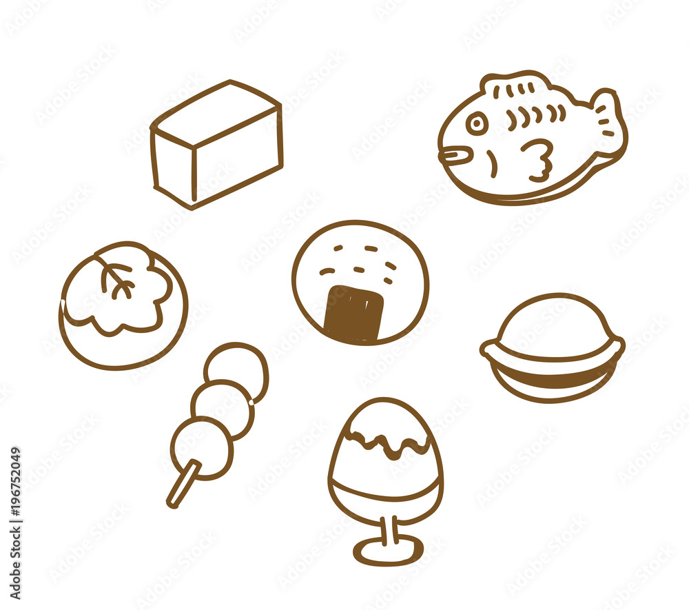 和菓子のイラスト素材 Stock ベクター Adobe Stock