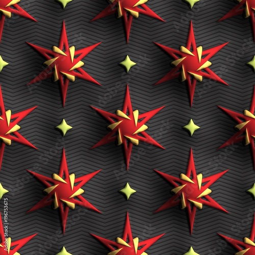 3D rendering of plastic background tile