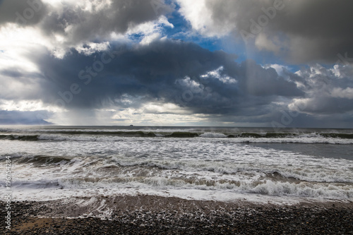 Stormy skies and ocean background on the Atlantic ocean, west coast of Ireland © Gabriel Cassan