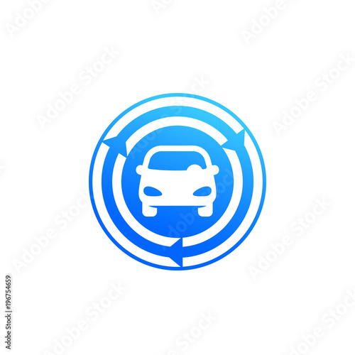carsharing service vector icon for apps and web