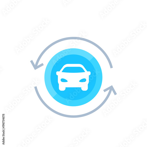 carsharing, carpooling service icon