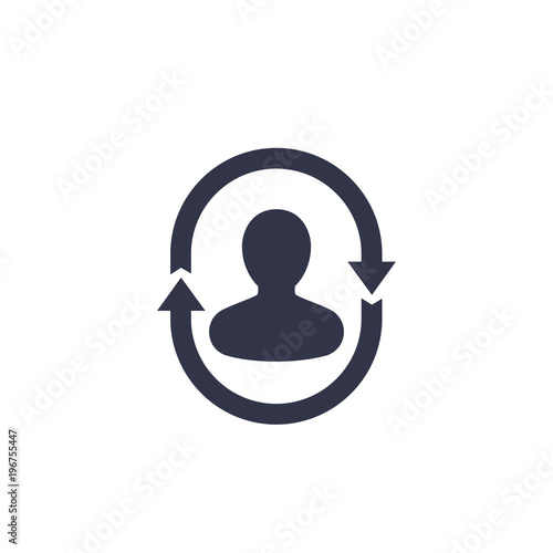 Returning customer icon, vector