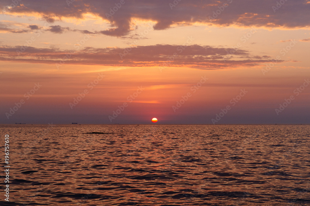 Amazing sea sunrise
