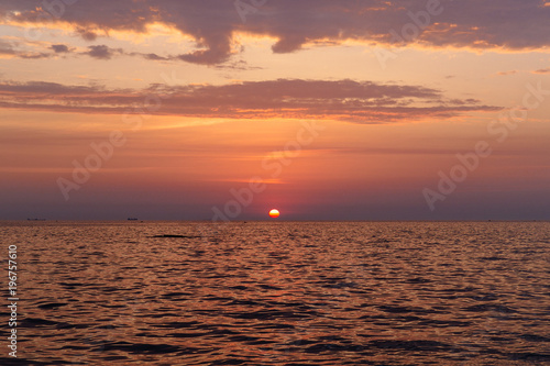 Amazing sea sunrise