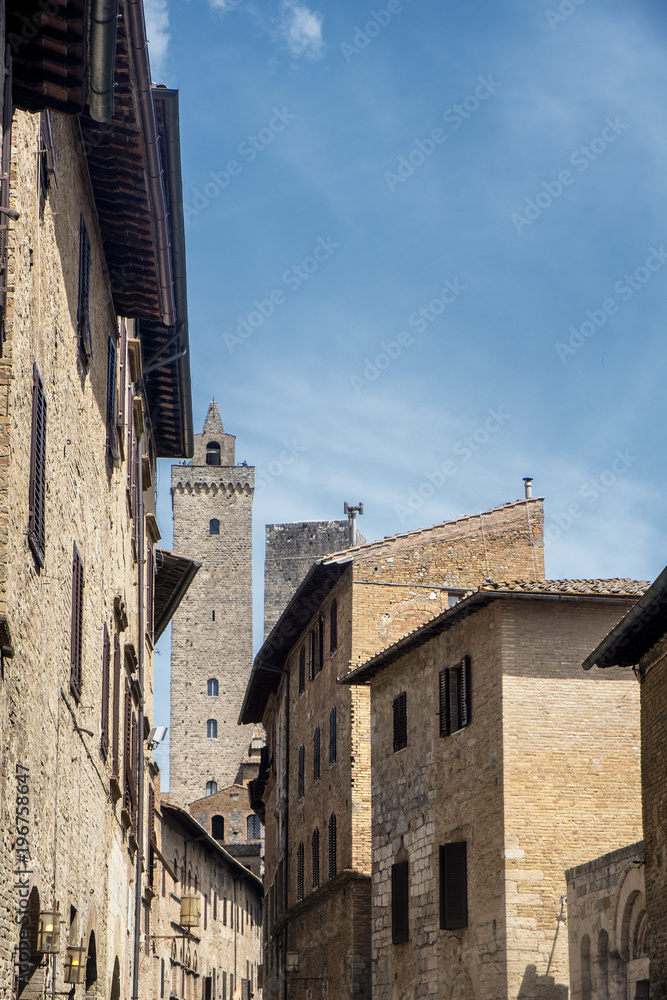 Fototapeta premium San Gimignano, Siena, at morning
