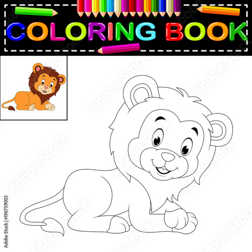 Fototapeta książeczka do kolorowania lwa