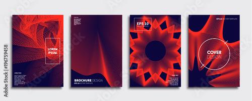 Obraz na płótnie Minimal Vector cover designs. Future Poster template. w salonie