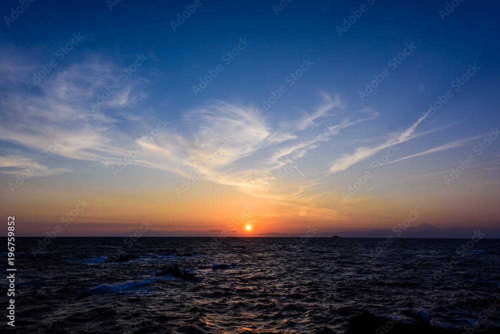 Obraz premium 夕暮れの海 城ヶ島 The evening sky