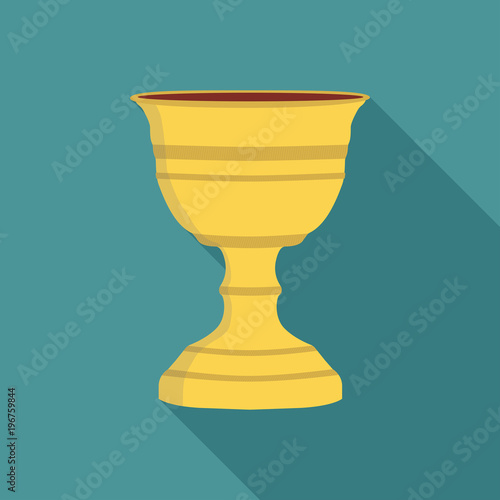 Chalice flat long shadow design icon