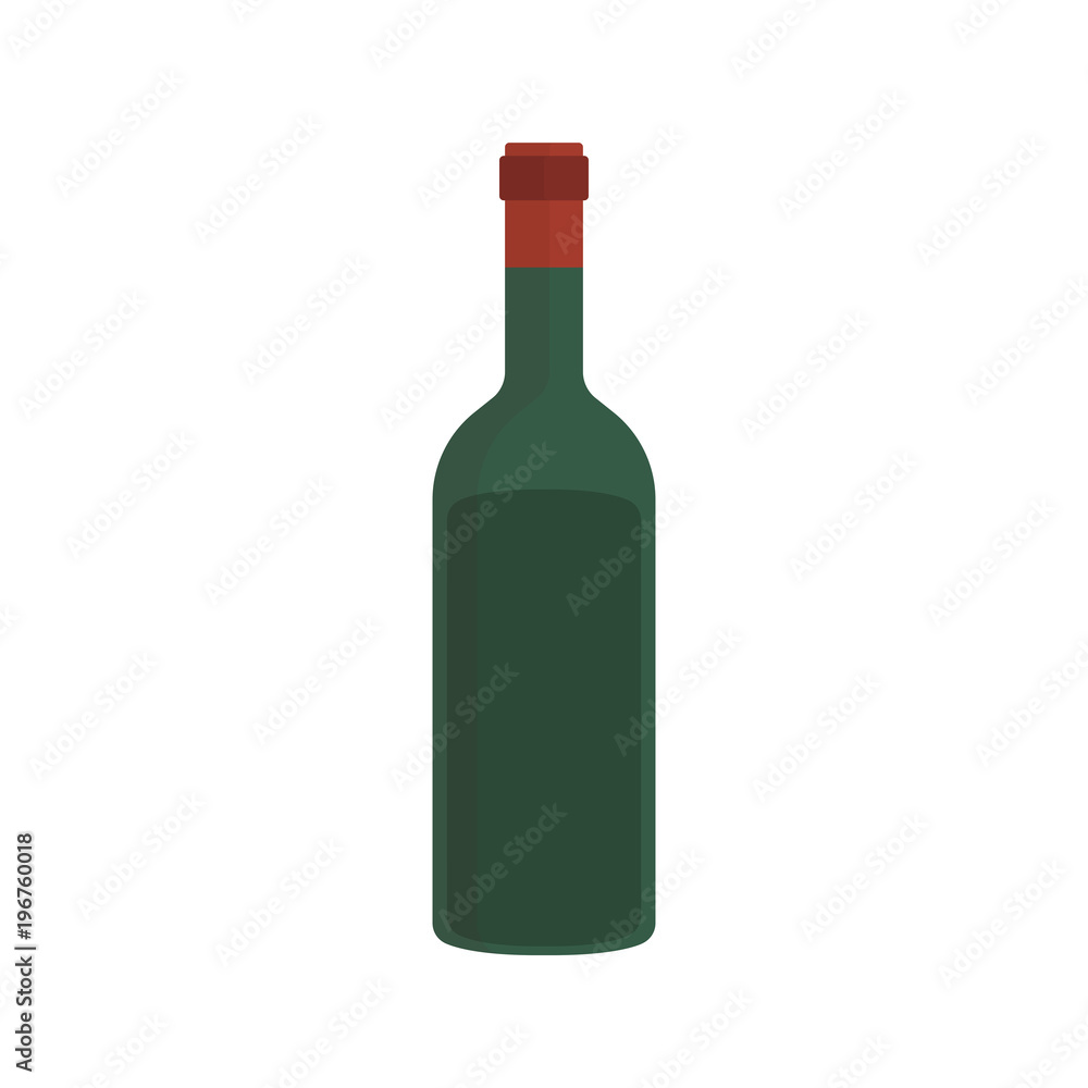 Wine bottle flat design icon Wine bottle flat design icon