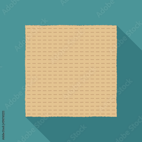 Passover holiday matzah flat long shadow design icon