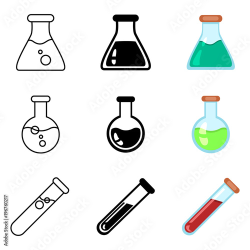 Vector Set of Chemical and Medical Glassware