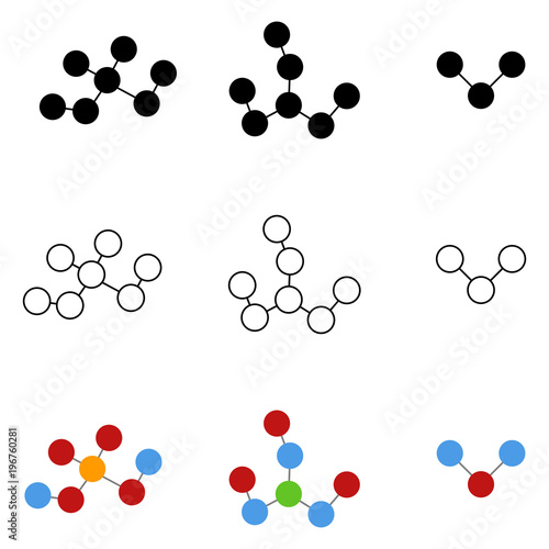 Vector Set of Molecular Connection Icons