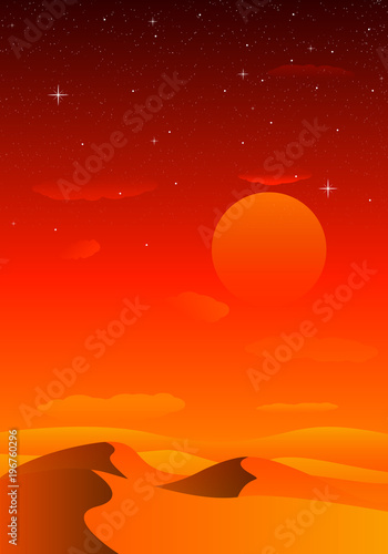 sandy starry desert