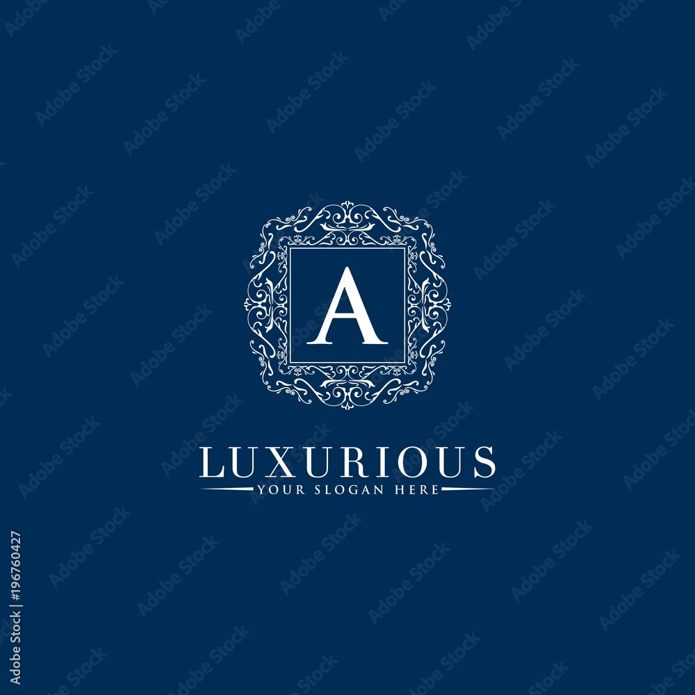 Fototapeta premium Luxury Logo template in vector for Restaurant, Royalty, Boutique, Cafe, Hotel, Heraldic, Jewelry, Fashion and other vector illustration