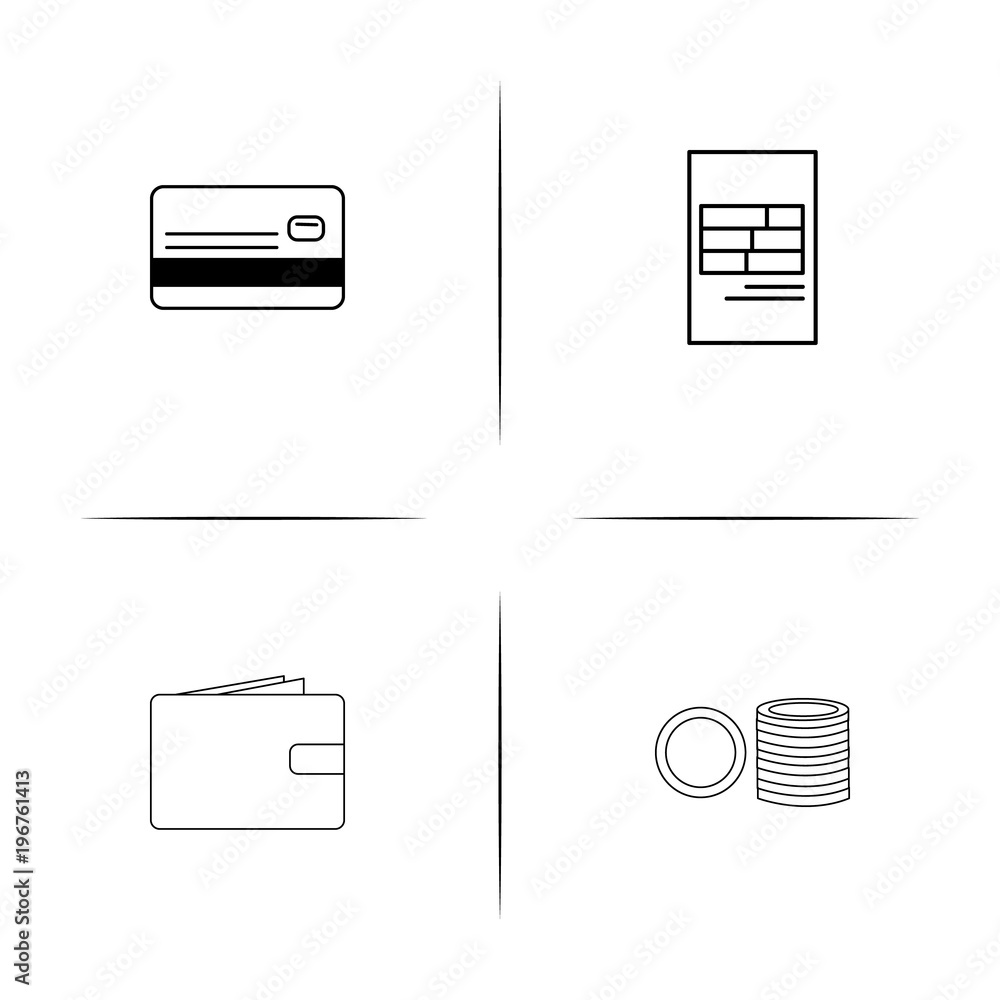 Banking, Finance And Money simple linear icon set.Simple outline icons Banking, Finance And Money simple linear icon set.Simple outline icons