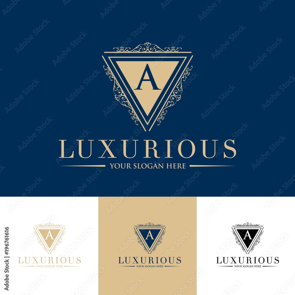Luxury Logo template in vector for Restaurant, Royalty, Boutique, Cafe, Hotel, Heraldic, Jewelry, Fashion and other vector illustration Luxury Logo template in vector for Restaurant, Royalty, Boutique, Cafe, Hotel, Heraldic, Jewelry, Fashion and other vector illustration