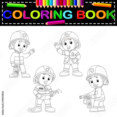 firefighter coloring book