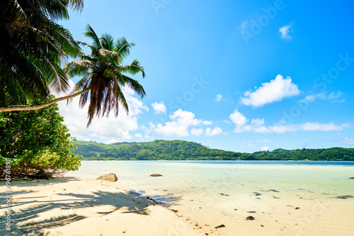Fototapeta Naklejka Na Ścianę i Meble -  Anse a La Mouche - Paradise beach on tropical island Mahé in Sey