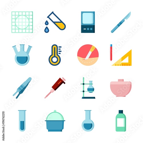 icon Laboratory with laboratory, thermometer, tube, lab and jar