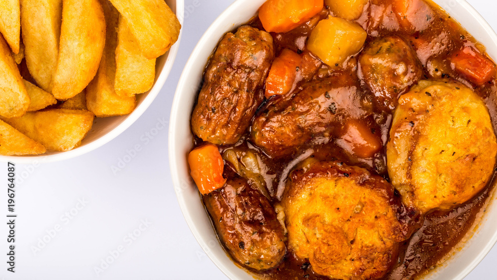 Traditional British Lincolnshire Sausage Cobbler Traditional British Lincolnshire Sausage Cobbler