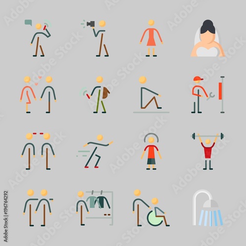 Icons about Human with boyfriend , shower, girlfriend, female, relations and repereter
