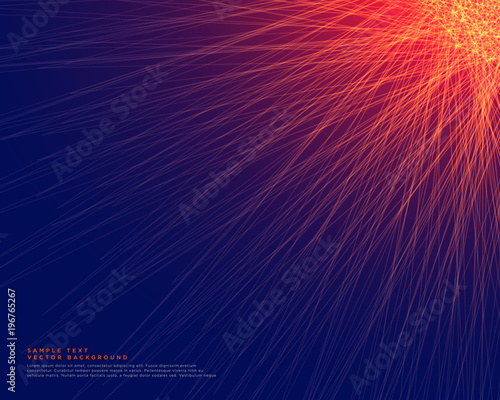 abstract blue background with glowing red lines