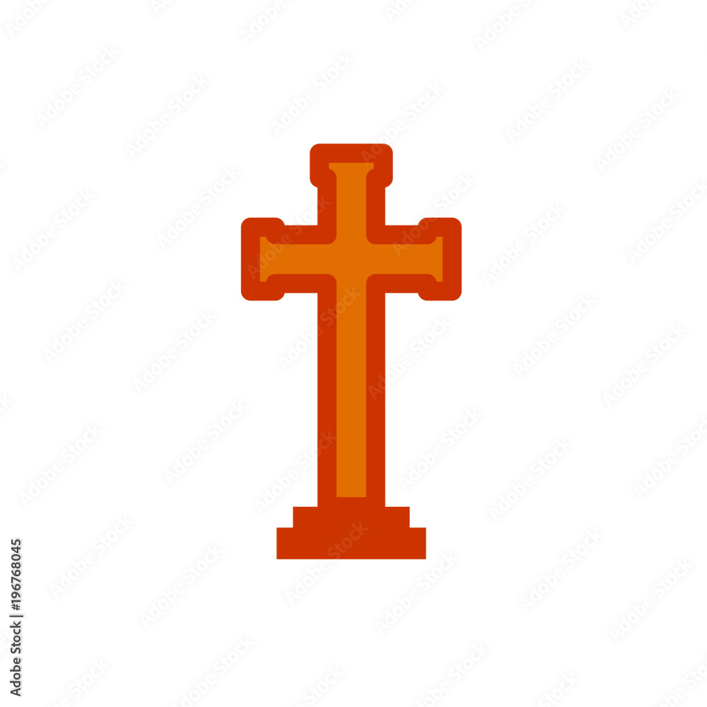 Christian cross illustration isolated on white