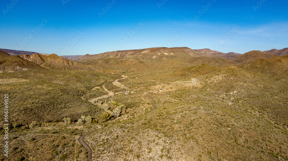 Drone View Of Spur Cross Ranch Regional Park Near Cave Creek, Arizona 