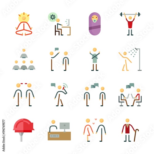 icon Human with dialogue, boyfriend , man, tv and relations