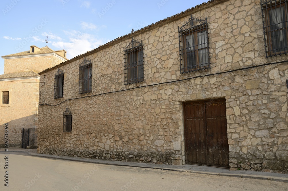 Street of  village  in Belmonte, Spain