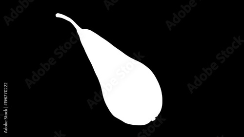 Pear loop animation isolated sweet food