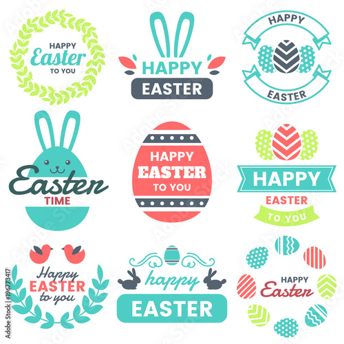 Easter Day Vector Logo for banner