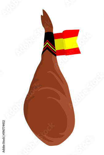 Iberian ham illustration
