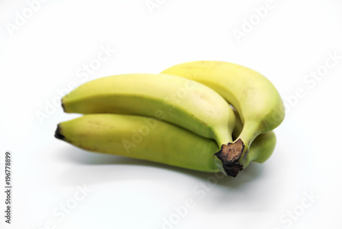 Bananas on white