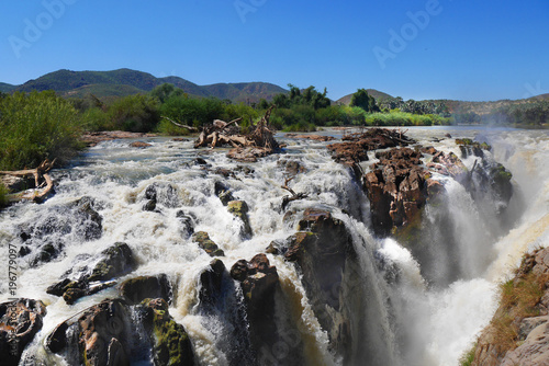 A view of the beautiful Epupa Falls on the border of Namibia and Angola. Africa