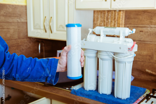installation of water filter
