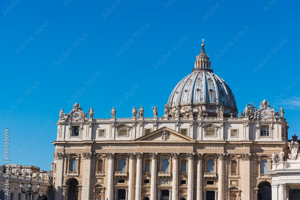 Front view of world famous Saint Peter's dome Front view of world famous Saint Peter's dome